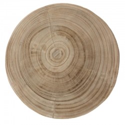 Tabouret en bois paulownia naturel, forme bouchon