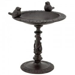 Mangeoire pour oiseaux en fonte sur pied