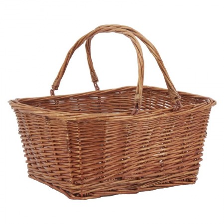 Prostokątny kosz wyścigowy w Buff Wicker