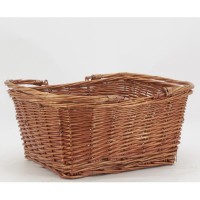 Panier de courses rectangulaire en osier buff