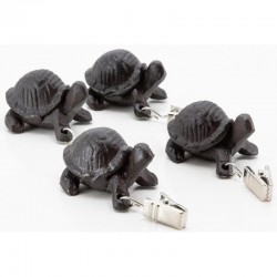Lot de 4 poids de nappe tortue en fonte