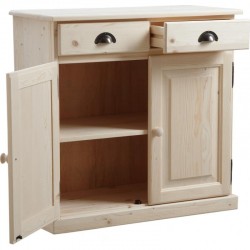 Wooden sideboard 2 doors 2 drawers