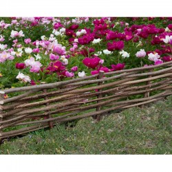 Set de 5 borduras de jardín de madera de avellano para plantar