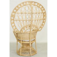 Emmanuelle armchair in natural rattan with cushion