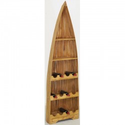 Shelf bar holders of mahogany wood bark shape