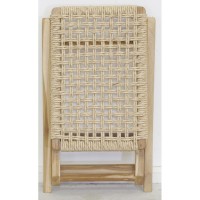 Naturlig teak folding avføring og syntetisk rottet sete: Sammenleggbar tre og harpiks design Flash sete