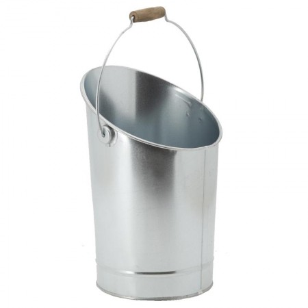 Galvanized metal ash bucket 9L