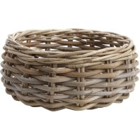 Série de 3 corbeilles boules en poelet gris