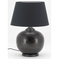 Schwarzer Baumwoll-Lampenschirm für Bodenlampen