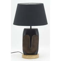 Sort bomuld lampeskærm Ø 40 cm til pose lampe: rund skygge konisk sort stilfuld armatur lounge og værelse