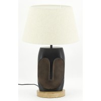 Weiße Leinenschatten Ø 40 cm für Lampe: Rundlampe Zylindergewebe weiß Deco inländische Leuchte Chic
