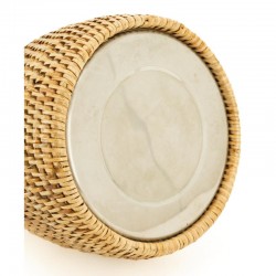 Ruostumaton teräs termos pukeutunut luonnollinen rottinki 1.5l