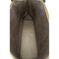 Sac à bûches en jute naturel et teinté marron