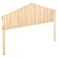 Naturlig teakbädds huvud 140 cm - Artisanal Elegans och Solid Wood Charm för modernt sovrum