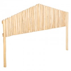 Natural Teak Bed Head 140 cm - Artisanal Elegance and Solid Wood Charm for Modern Bedroom