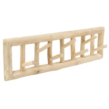 Teak Wood seinäkoukku 7 Koukut