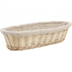White wicker bread basket 40 cm