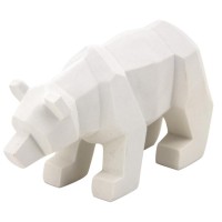 Decoratief beer standbeeld Withars | Sculptuur Polar Bear Design Foam voor hedendaagse woonkamer