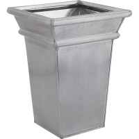 Cache-pot Vase en zinc brossé 28 x 38 cm