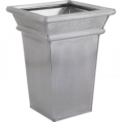 Cache-pot Vase en zinc brossé 28 x 38 cm