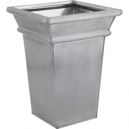 Cache pot vase en zinc brossé 38 x 58 cm