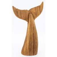 Chiglia in legno paulownia naturale H22,5 cm, decorazione sul mare per posare scultura in legno