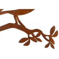 Sarja 2 metalli linnut ruosteinen vaikutus, metalli puutarhan koristelu puuhun