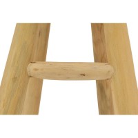 Sgabello rotondo in legno di teak naturale ø 30 h 43 cm