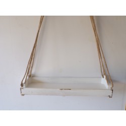 Hanging wall shelves in white wood - Lot of 2