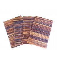 Set von 4 Naturfaser-Bananen-Tabellen-Sets - Kochtischkunst