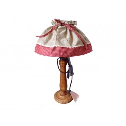Lampe à poser en bois style chalet campagne rustique, lampe de chevet, luminaire, lampe de salon, lampe de ferme