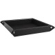 Schwarzer Croco-Schreibtisch-Korb, quadratischer faltbarer Post-Recycling-Korb
