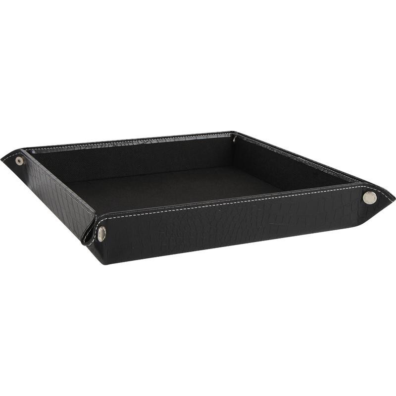 Flash Croco Leather Croco Basket Black Croco Taitettava Mail Tray Design