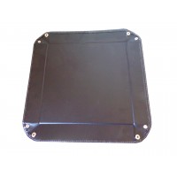 Svart Croco Desk Basket, Square Foldable Mail Recirkuler Basket
