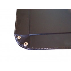 Schwarzer Croco-Schreibtisch-Korb, quadratischer faltbarer Post-Recycling-Korb