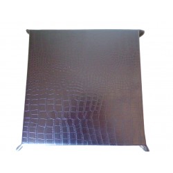 Svart Croco Desk Basket, Square Foldable Mail Recirkuler Basket