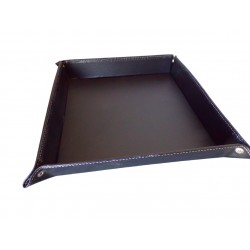 Svart Croco Desk Basket, Square Foldable Mail Recirkuler Basket