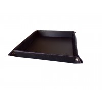 Svart Croco Desk Basket, Square Foldable Mail Recirkuler Basket