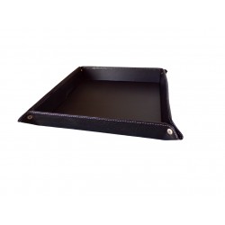 Corbeille de bureau en simili croco noir, corbeille à courrier pliable carrée