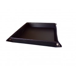 Svart Croco Desk Basket, Square Foldable Mail Recirkuler Basket