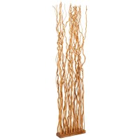 Roomdivider decoratiescherm op houten voet + 52 rieten stangen