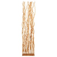 Décoration séparateur de pièce paravent sur socle en bois + 52 tiges en osier