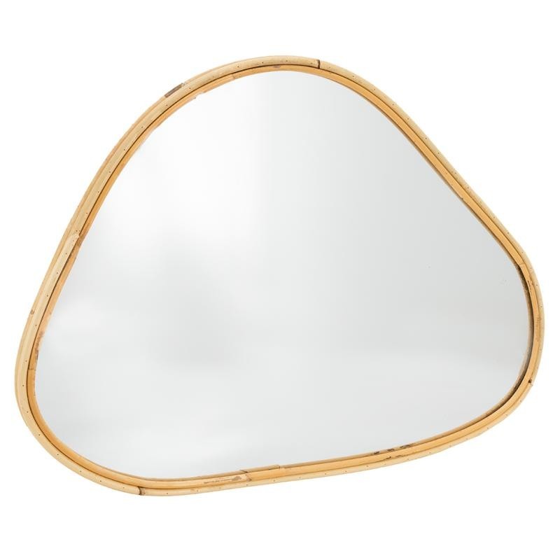 Økologisk Væg Mirror Natural Rattan Artisanal Wall Decor Chic