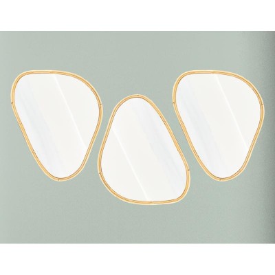 Økologisk Væg Mirror Natural Rattan Artisanal Wall Decor Chic