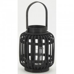 Black stained bamboo garden lantern