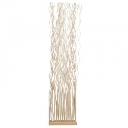 Roomdivider decoratiescherm op houten voet + 52 rieten stangen