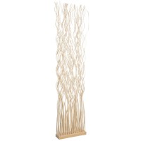 Décoration séparateur de pièce paravent sur socle en bois + 52 tiges en osier