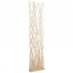 Roomdivider decoratiescherm op houten voet + 52 rieten stangen