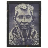 Retrato de um homem Africano, Envelhecimento madeira parede quadro