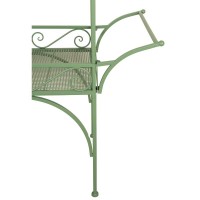 Grönlackerad metallpresentationsvagn för trädgård, restaurang och butik